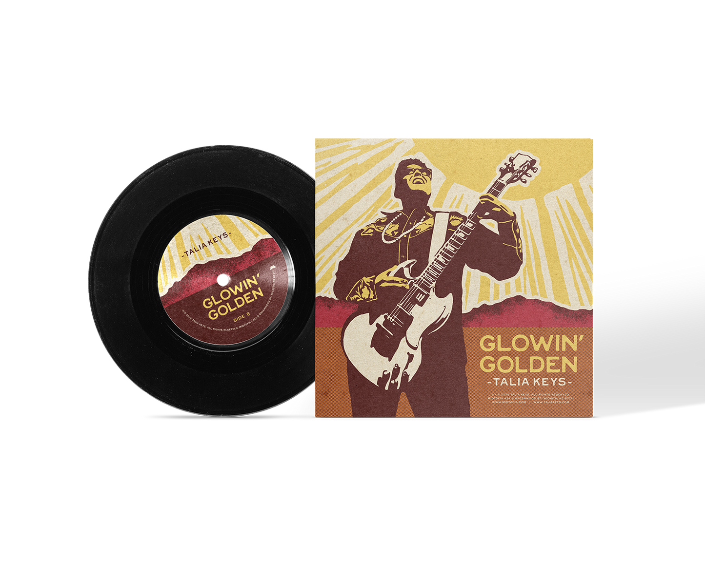 7" vinyl - Matchstick / Glowin' Golden - Talia Keys