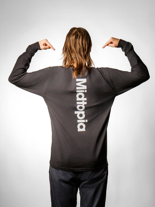 Black long sleeve - "Midtopia" Spine