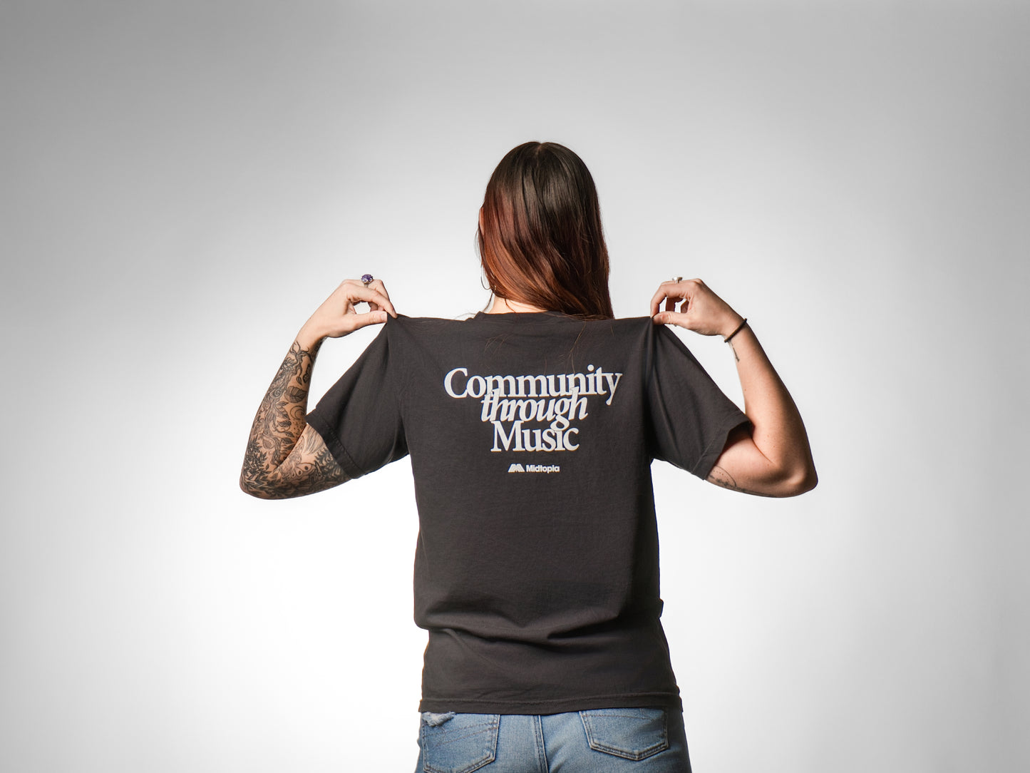 Black Short Sleeve - "Midtopia" / "Community"