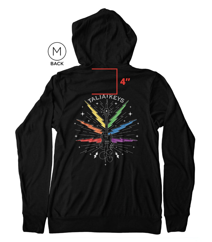 Rainbow Guitar Full Zip Hoody